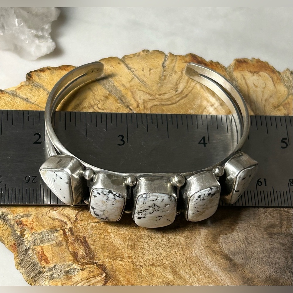 NWT Augistine Largo Navajo handmade White Buffalo Bracelet - Picture 5 of 8